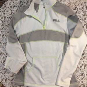 [Fila] 3/4 zip jacket shirt white small